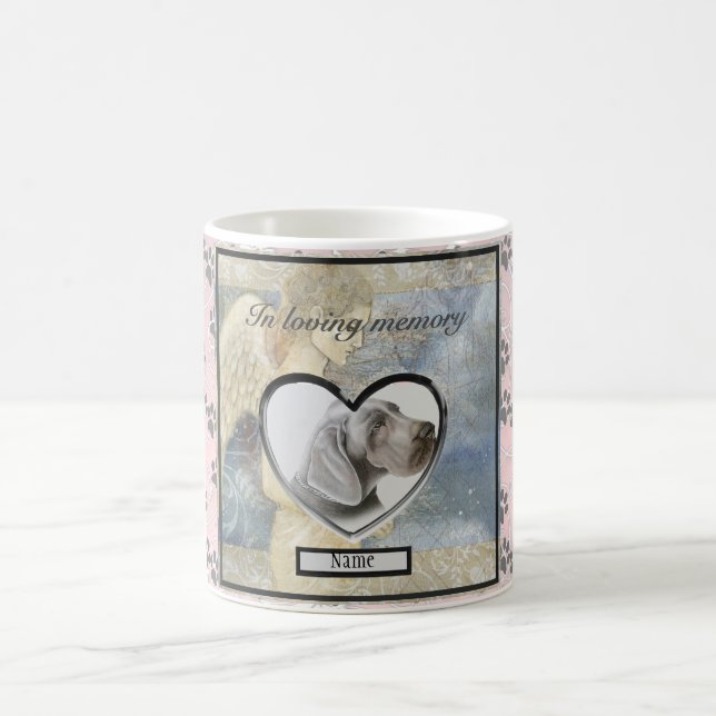 Taza De Café Mascota Memorial Gift Angel Personalizado (Centro)