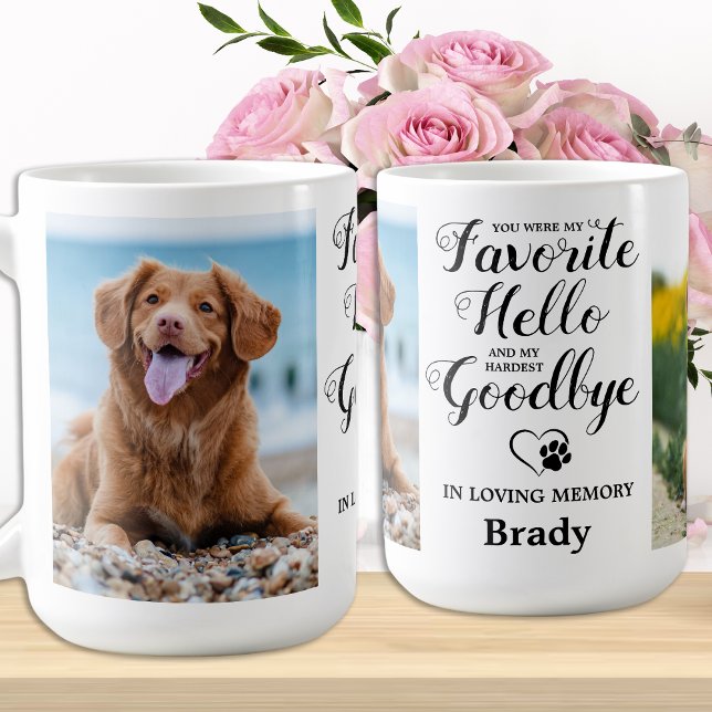 Taza De Café Mascota Memorial Perro Paw Mascota de impresión Pe (Subido por el creador)