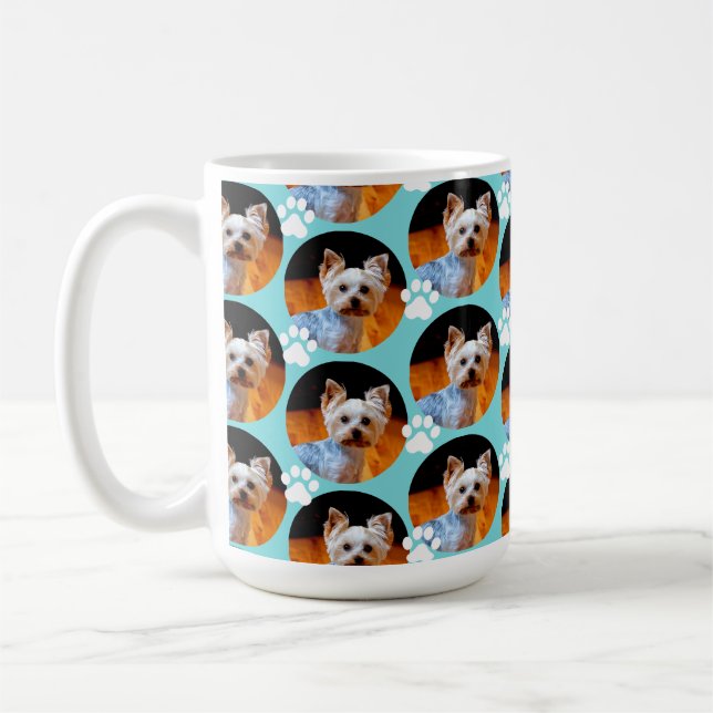 Taza De Café Mascota moderno Modelo de impresión de traza fotog (Izquierda)