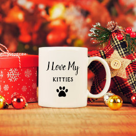 Taza De Café Mascota Paws I Love My Kitts