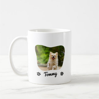 Taza De Café Mascota personalizado Foto Mug con nombre y tipogr
