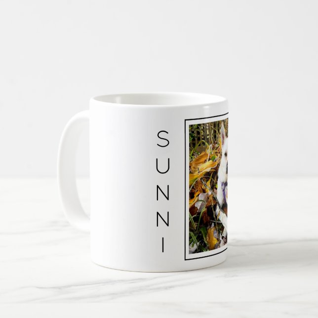 Taza De Café Mascota personalizado FOTO, NOMBRE Diversión de lo (Anverso izquierdo)