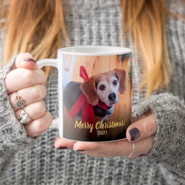 Taza De Café Mascota personalizado, guión gráfico, Feliz Navida (Subido por el creador)