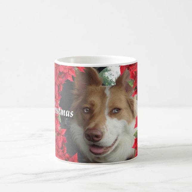 Taza De Café Mascota personalizado Navidades fotográficos (Centro)