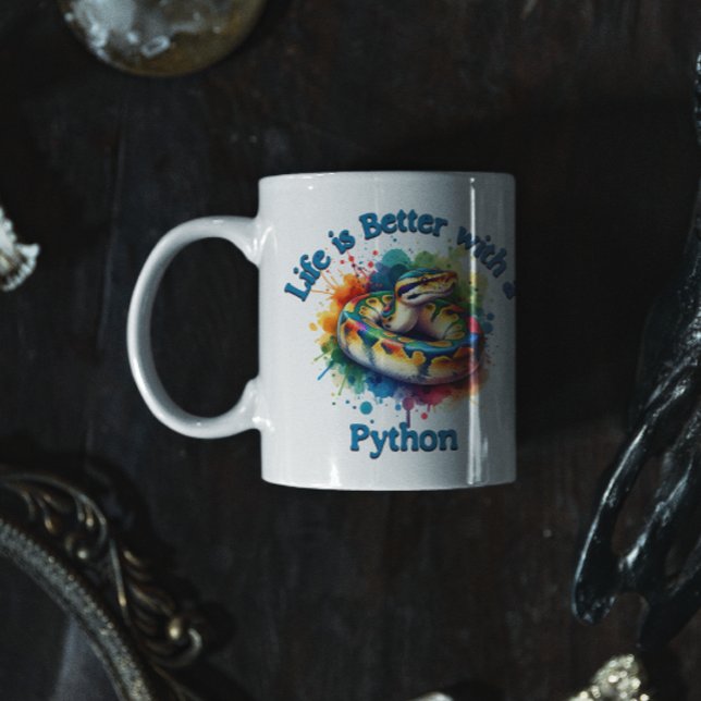 Taza De Café Mascota Python amante de la mascota Café Drinker R (Subido por el creador)