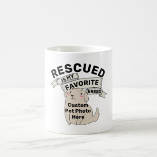 Taza De Café Mascota rescatado de foto divertida de perro Perso