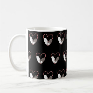 Taza De Café Mascota Roedor Pequeño Lindo Divertido Feliz Coraz