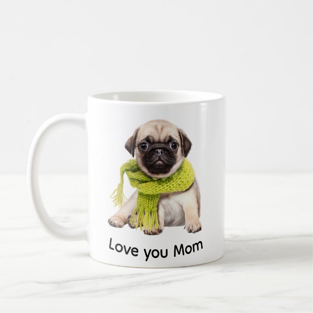 Taza De Café Mascota Simple Personalizado Moderno Foto Texto Ca (Izquierda)