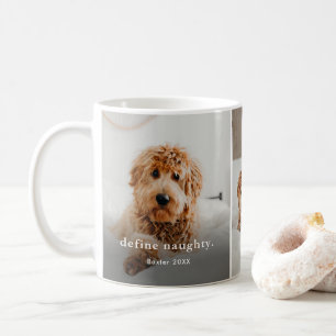 Taza De Café Mascota traviesa divertida 3 Foto Navidad vacacion