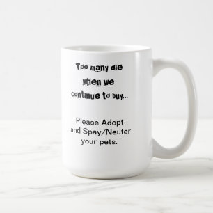 Taza De Café Mascotas Adoptar Esterilizar Castración Superpobla