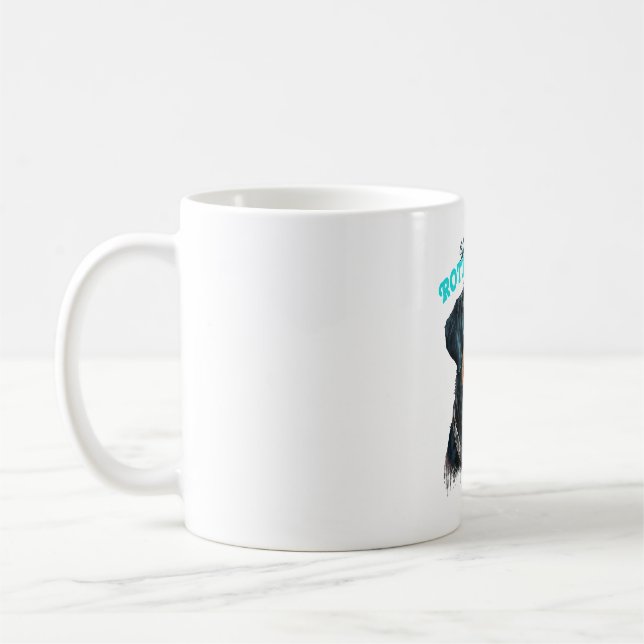 Taza De Café Mascotas de estilo Rottweiler (Izquierda)