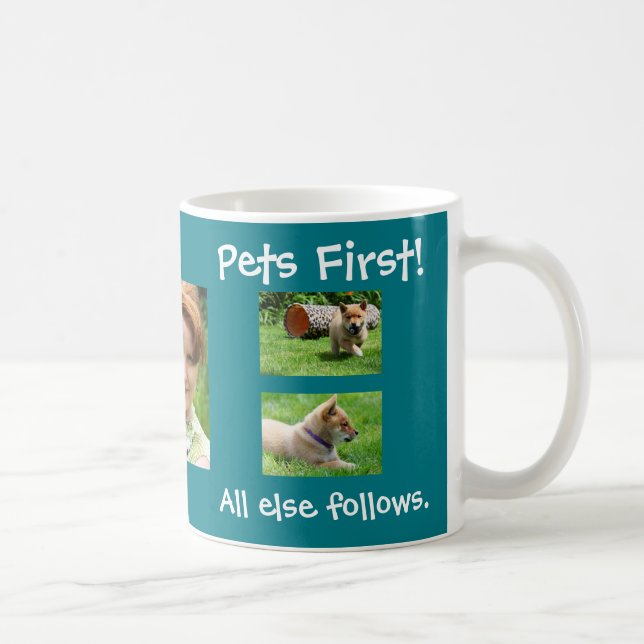 Taza De Café Mascotas del trullo primeras 5 fotos modificadas (Derecha)