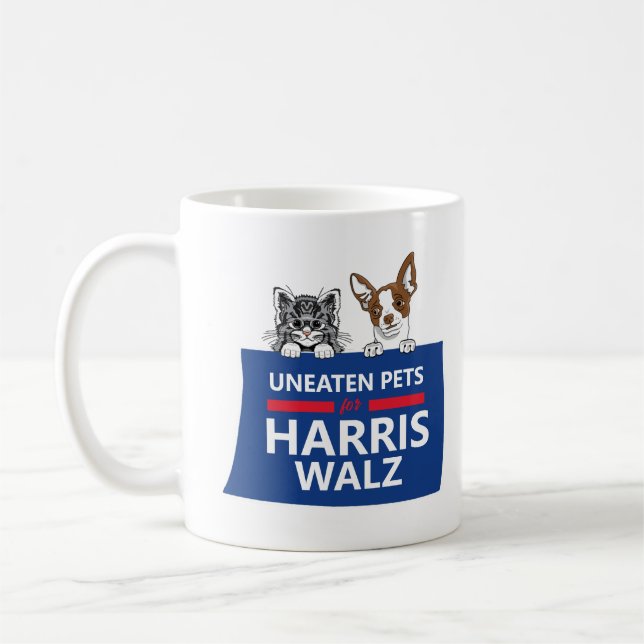 Taza De Café Mascotas no utilizados para Harris Walz (Izquierda)