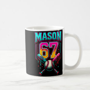 Taza De Café Mason 67 Helado Divertido Goteo de Baseball Helado