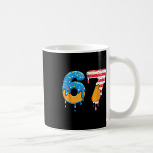 Taza De Café Mason 67 Helado Goteo Meme Seis Siete Bandera De E
