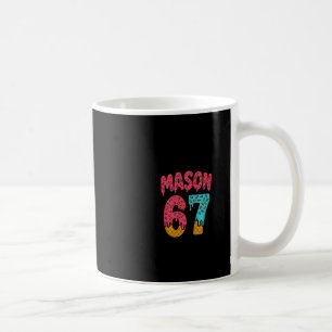 Taza De Café Mason 67 Helado Meme Divertido Seis Siete (en Ck)