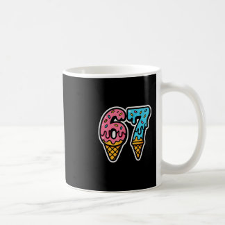 Taza De Café Mason 67 Helado Meme Lindo Seis Siete 