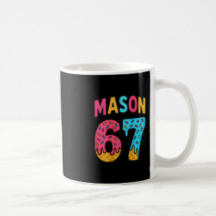 Taza De Café Mason 67 Meme De Helado Divertido Seis Siete (en C