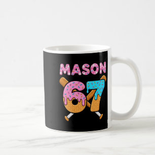 Taza De Café Mason 67 meme de helado divertido seis siete mason