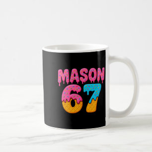 Taza De Café Mason 67 meme de helado divertido seis siete mason