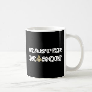 Taza De Café Master Mason Masonic Freemason Compass Black