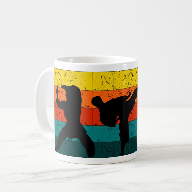 Taza De Café Masterio de Artes Marciales de Silhouette Sunset (Anverso izquierdo)