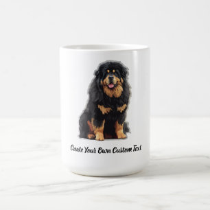 Taza De Café Mastín Tibetano Crea Tu Propio Texto Personalizado