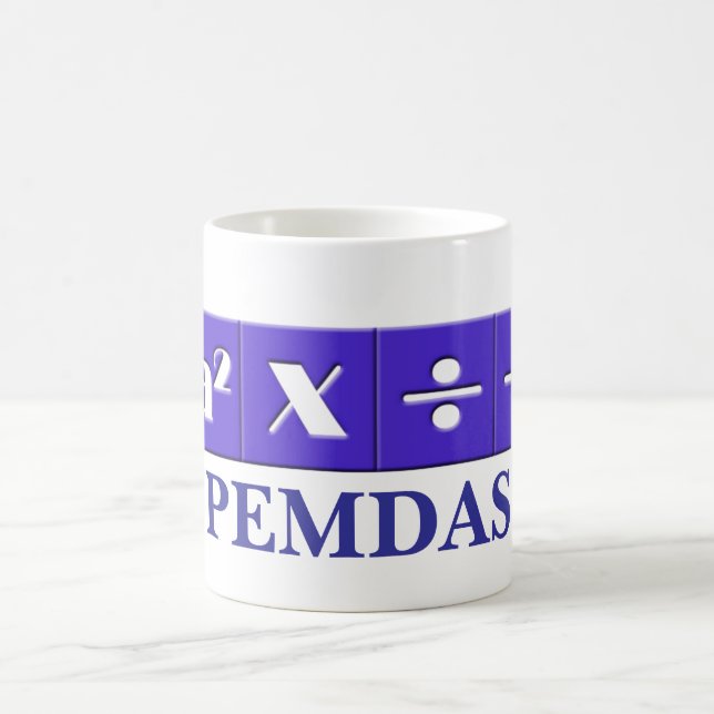 Taza De Café Mata matemática PEMDAS (Centro)