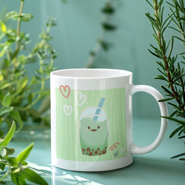 Taza De Café Matcha Boba Tea (Subido por el creador)