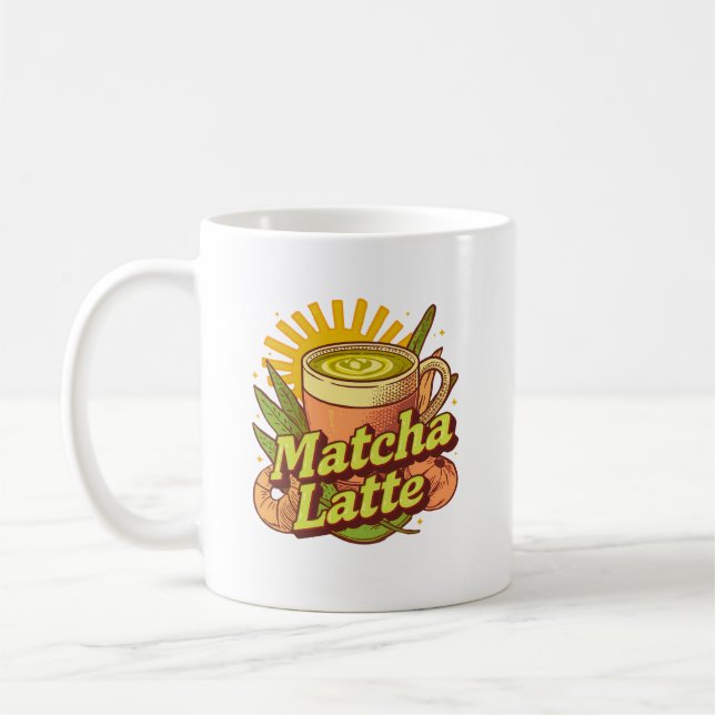 Taza De Café Matcha Latte Mug, Té Verde (Izquierda)