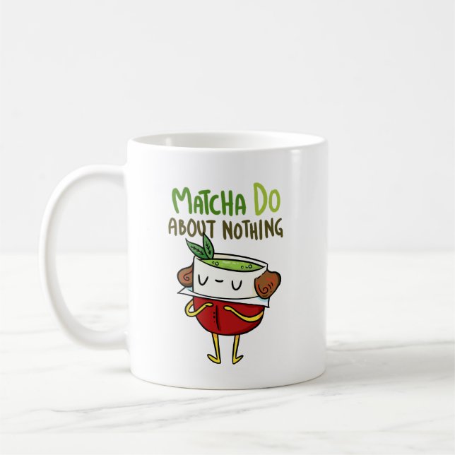 Taza De Café Matcha No Hace Nada Shakespeare Tea Pun Mug (Izquierda)