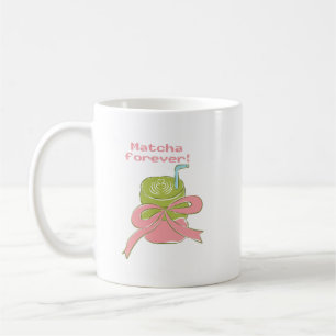 Taza De Café Matcha Por Siempre Cute Coquette Arte Pixel Té Ver