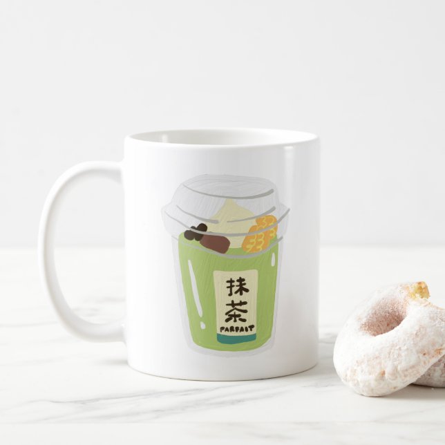 Taza De Café Matcha Tea (Con donut)
