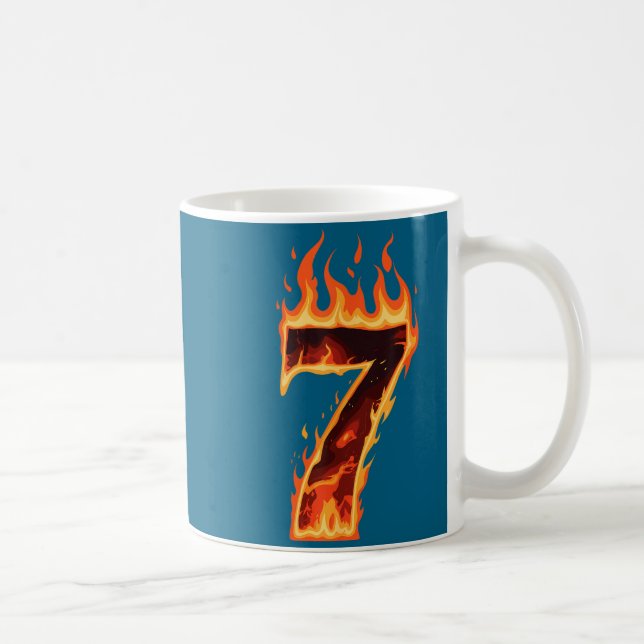 Taza De Café Matching Six Seven Flaming Ice Funny Meme 67 Coupl (Derecha)