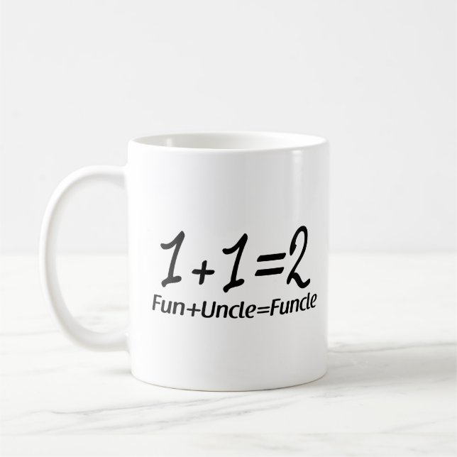 Taza De Café Matemáticas de la adición - 1+Diversión (Izquierda)
