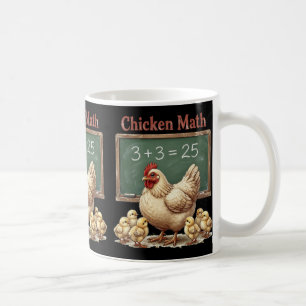 Taza De Café Matemáticas de pollo Gallina divertida Ecuación de