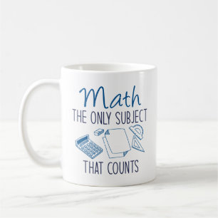 Taza De Café Matemáticas, el único sujeto que cuenta