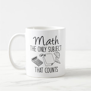Taza De Café Matemáticas, el único sujeto que cuenta