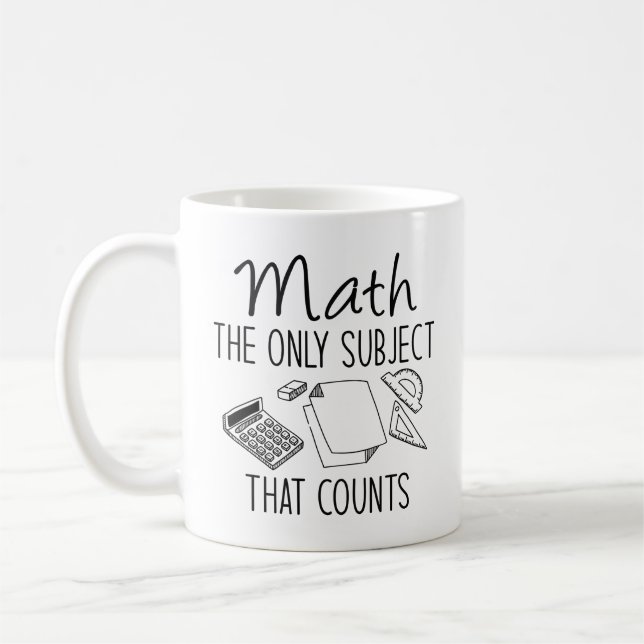 Taza De Café Matemáticas, el único sujeto que cuenta (Izquierda)