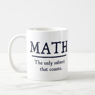 Taza De Café Matemáticas, el único sujeto que cuenta