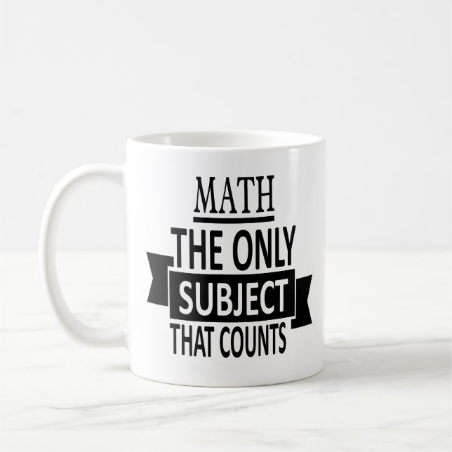 Taza De Café Matemáticas. El único tema que cuenta. Chiste del (Izquierda)