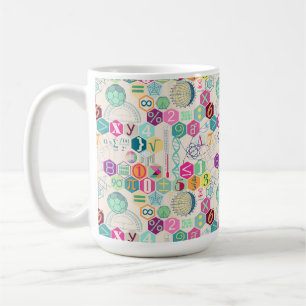 Taza De Café Matemáticas en color (rosa)