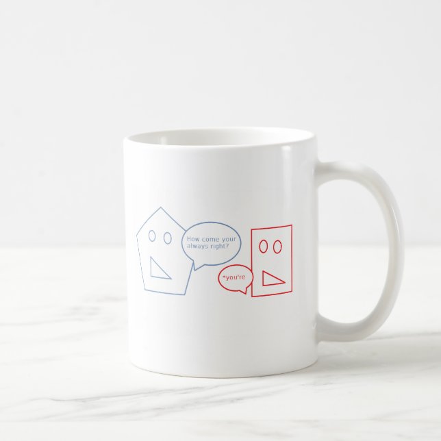 Taza De Café Matemáticas y retruécano inglés (Derecha)