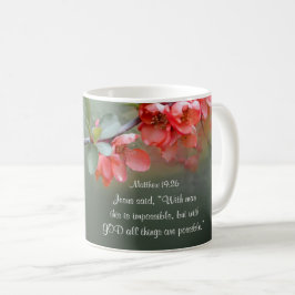 Taza De Café Mateo 19:26 Con DIOS, todas las cosas son posibles