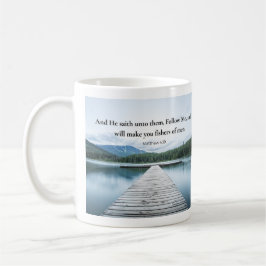 Taza De Café Mateo 4:19 Jesús dijo Seguidme Versículo de la Bib