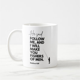 Taza De Café Mateo 4:19 Pescadores de hombres Versículo bíblico