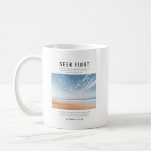 Taza De Café Mateo 6:33-34 Buscad Primero el Reino de Dios