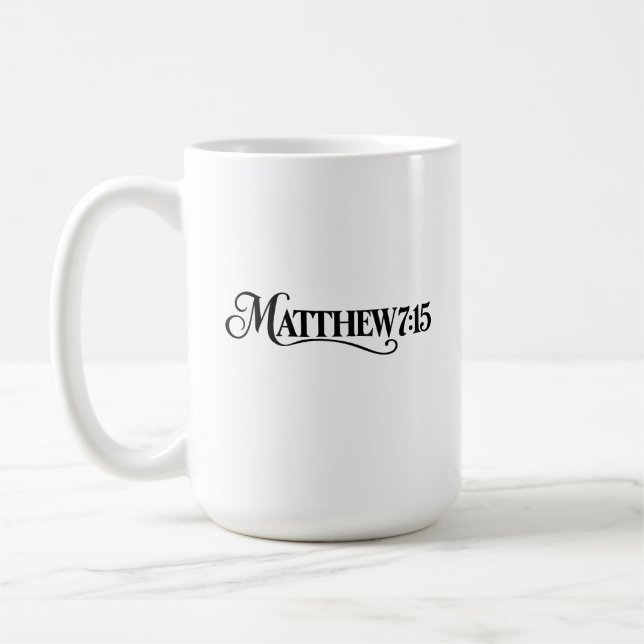 Taza De Café Mateo 7:15 (Izquierda)
