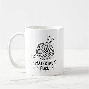 Taza De Café Material Purl Fabulous Knitus Pun Mug