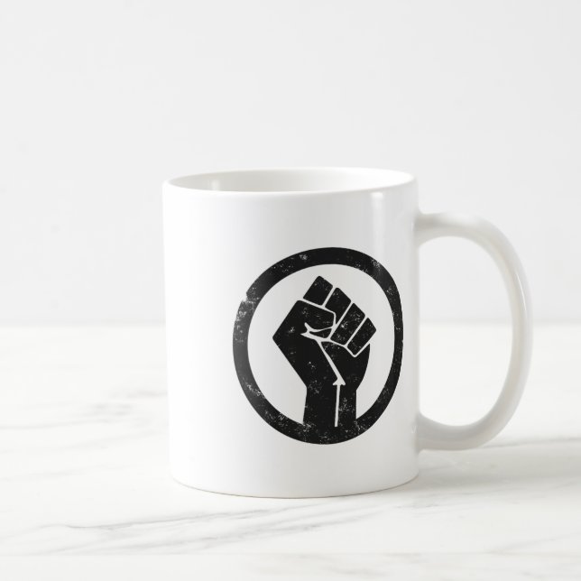 Taza De Café Material simple de la vida negra: potencia de la p (Derecha)